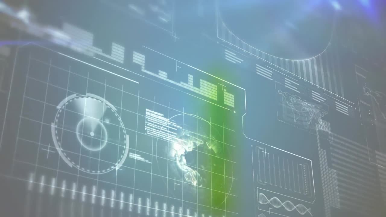 animación del procesamiento de datos sobre la letra p