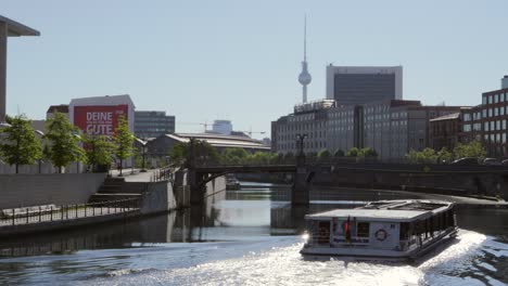 berlin cityscape with river spree