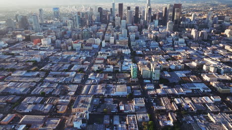 aerial view of downtown los angeles cityscape
