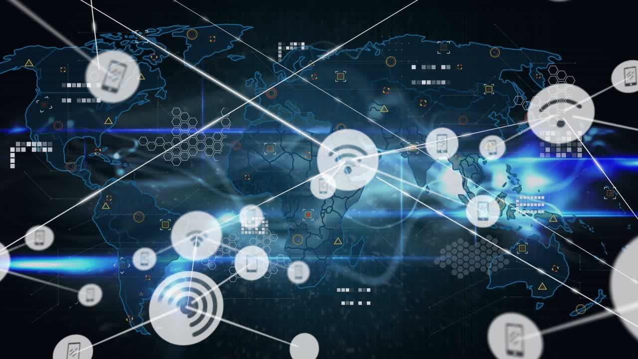 Animation of data processing over network do connections