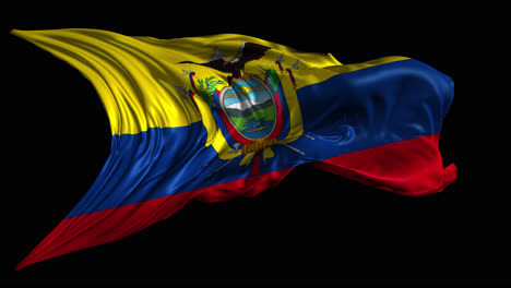 waving ecuadorian flag