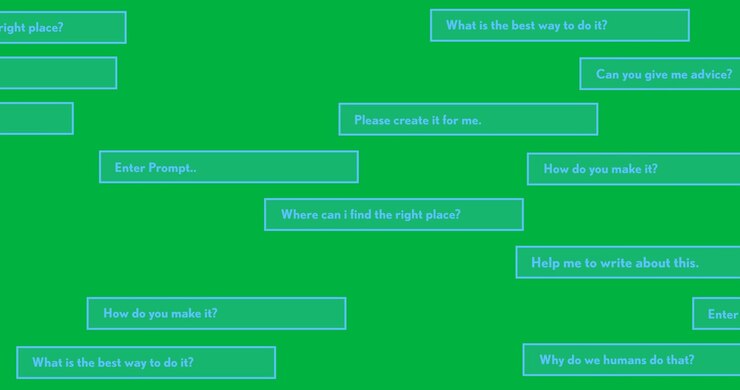 Animation of ai text on blue banners on transparent background