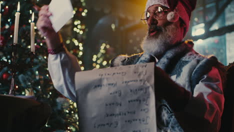 santa claus with a list