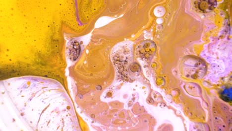 abstract fluid art with bubbles