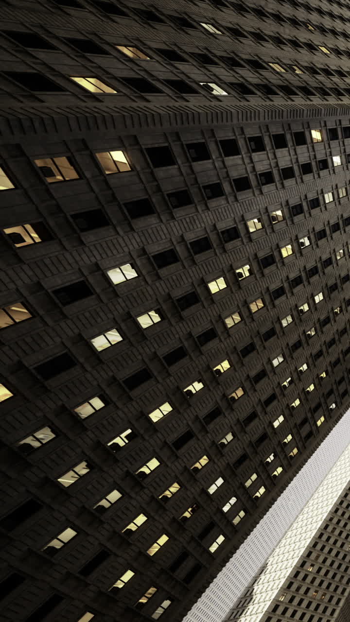 Windows reflecting twilight in a city skyscraper showcasing urban elegance
