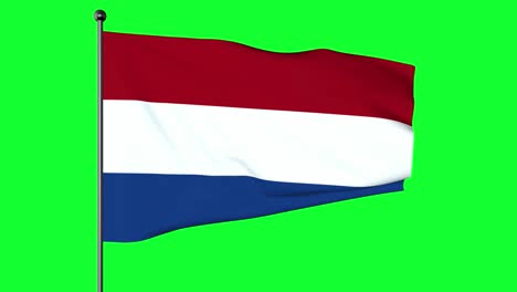 green screen the flag of the netherlands is a horizontal tricolour of red, white, and blue. the current design originates as a variant of the late 16th century orange-white-blue prinsenvlag,