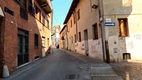 a serene alleyway in alba, asti, piedmont