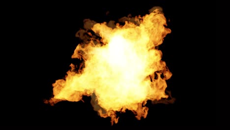 Fire flame round area for copy loop footage in 4k resolution 30 FPS