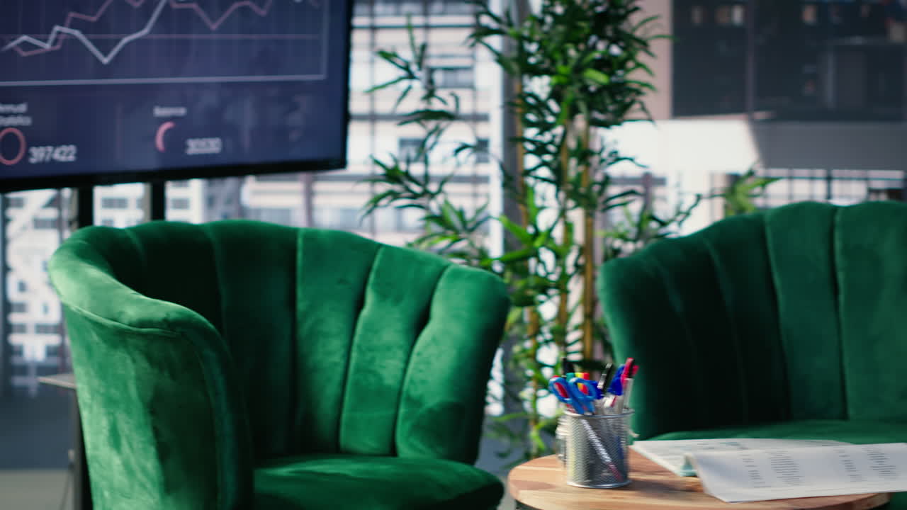 Vertical Video Professional office room showing calm atmosphere and minimalist design