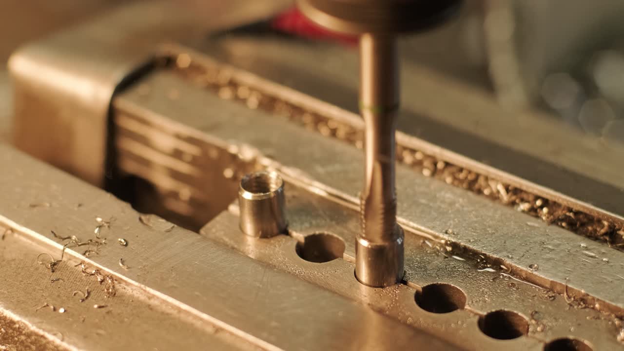 máquina de perforación con perforación para el tapado.