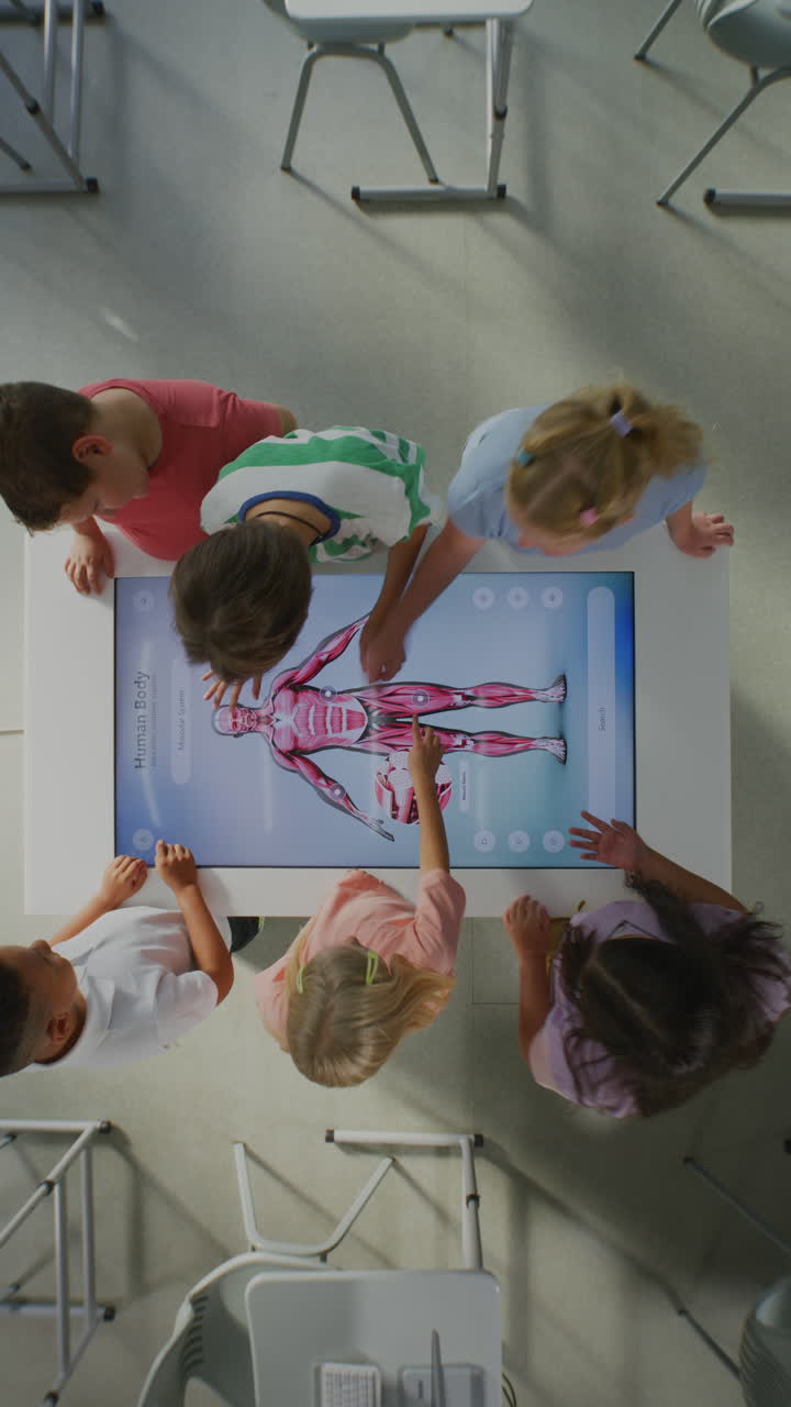 Children Learning About Human Anatomy in Classroom