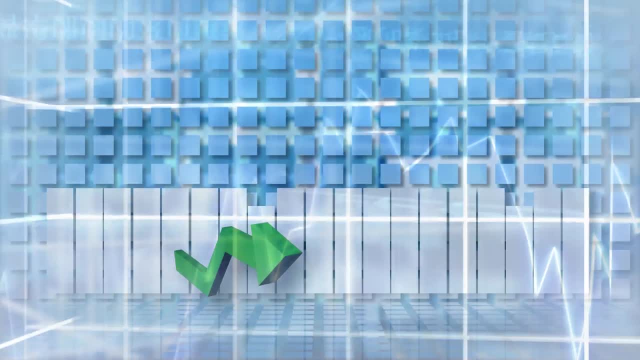 녹색 화살표가 화면을 향해 움직입니다.