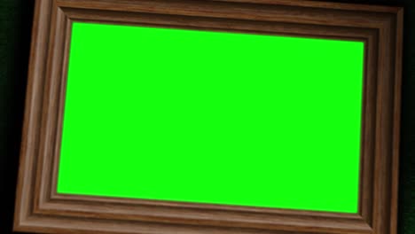 animated green screen frame with green wall texture background