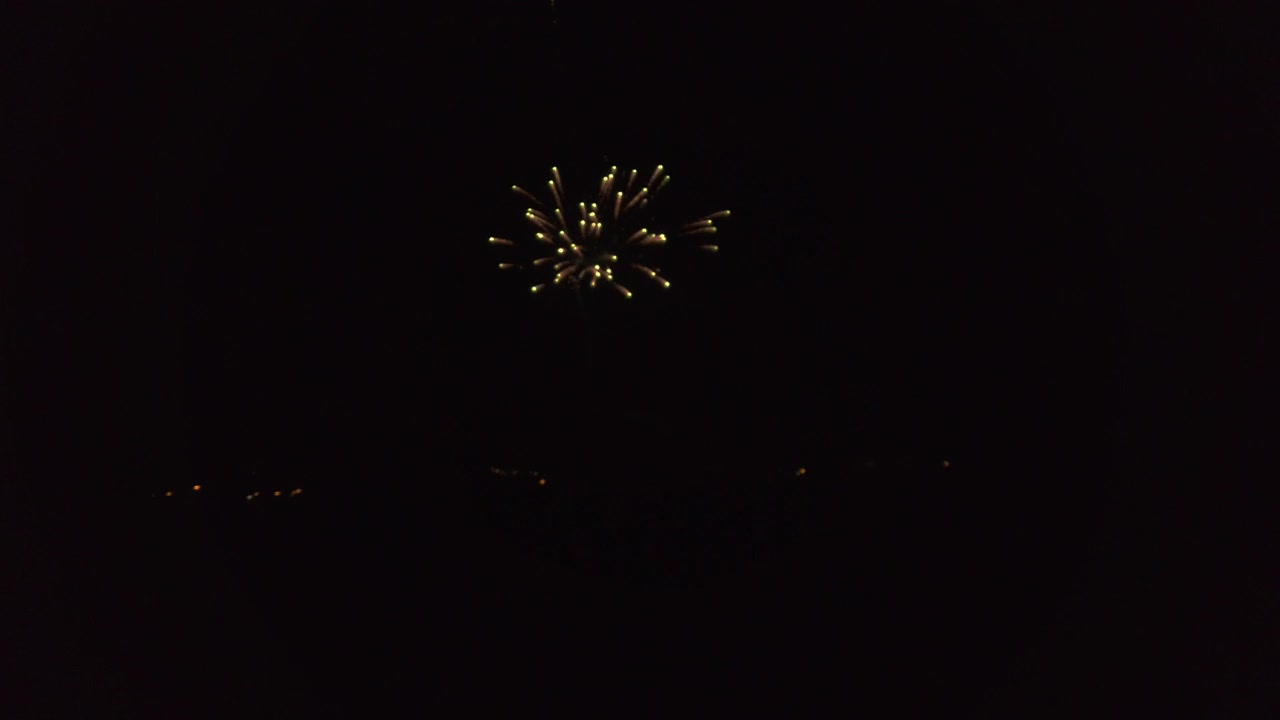 Fuochi d'artificio di Capodanno al rallentatore