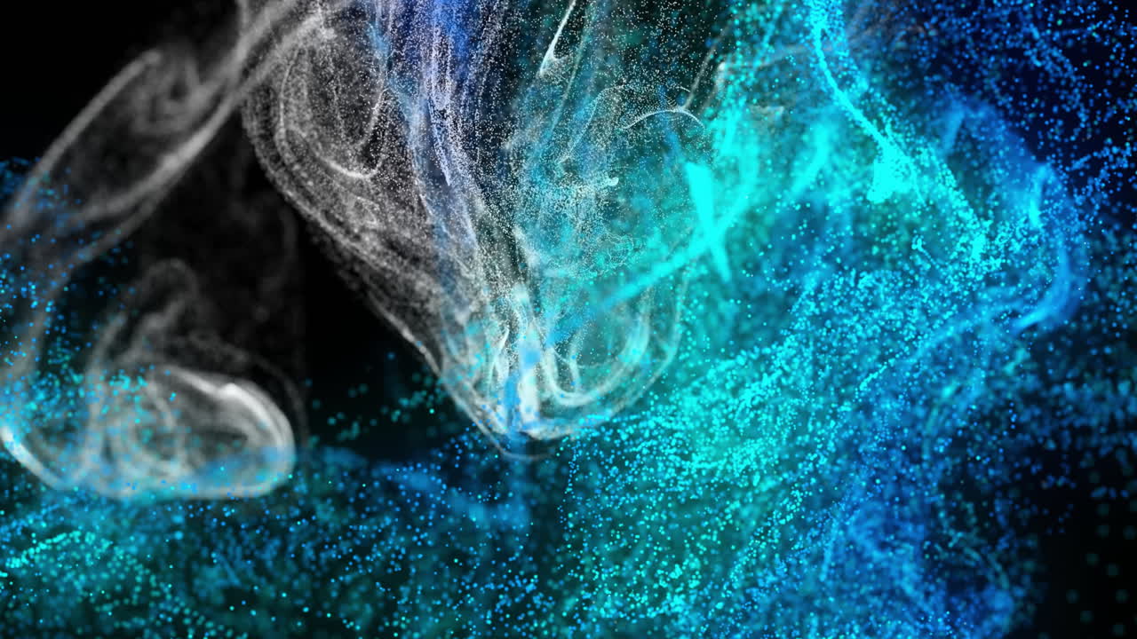 animación de senderos de luz brillante que se mueven sobre un fondo negro