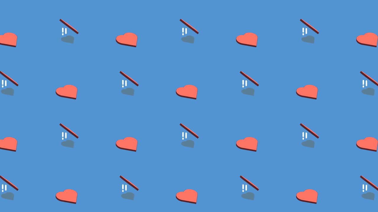 회전 심장 평평한 아이콘 배경