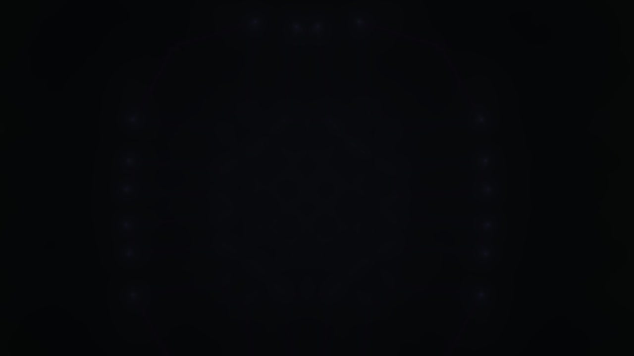Abstract Dark Symmetrical Pattern with Purple Lights