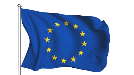 flag of the european union (semi-transparent, looping, alpha channel)