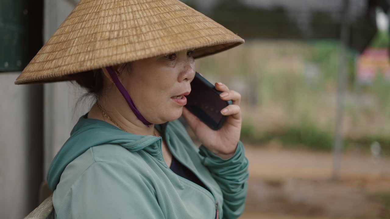 Farmer Talking on Phone