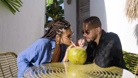 couple sitting on a terrace