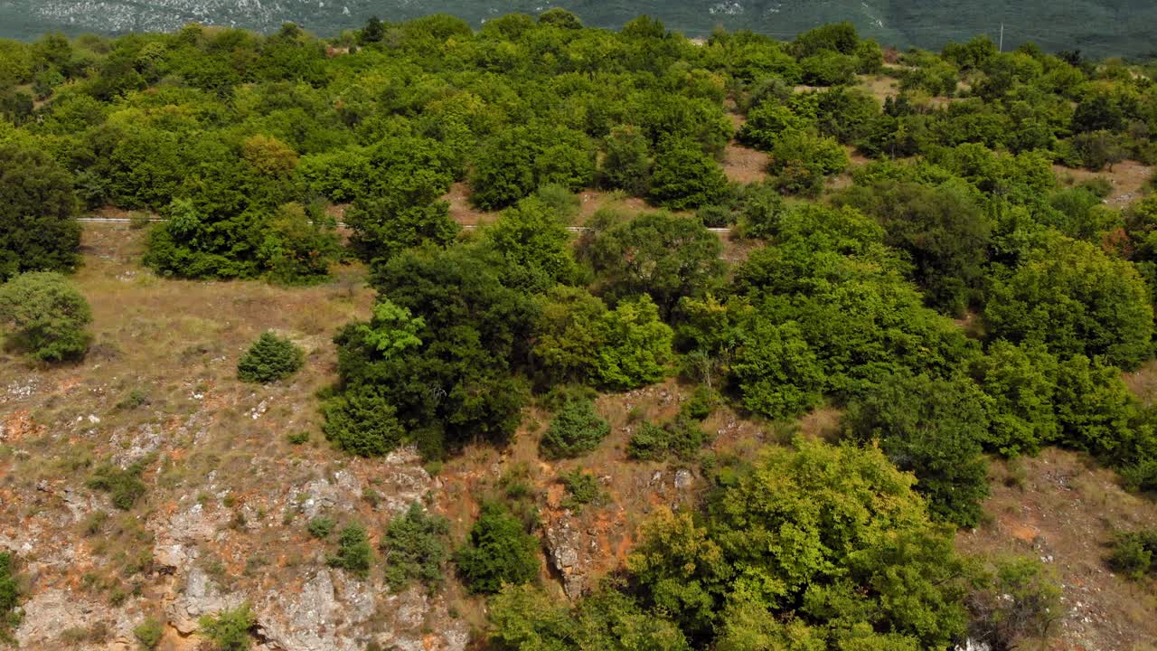 Ripresa aerea della costa della Macedonia