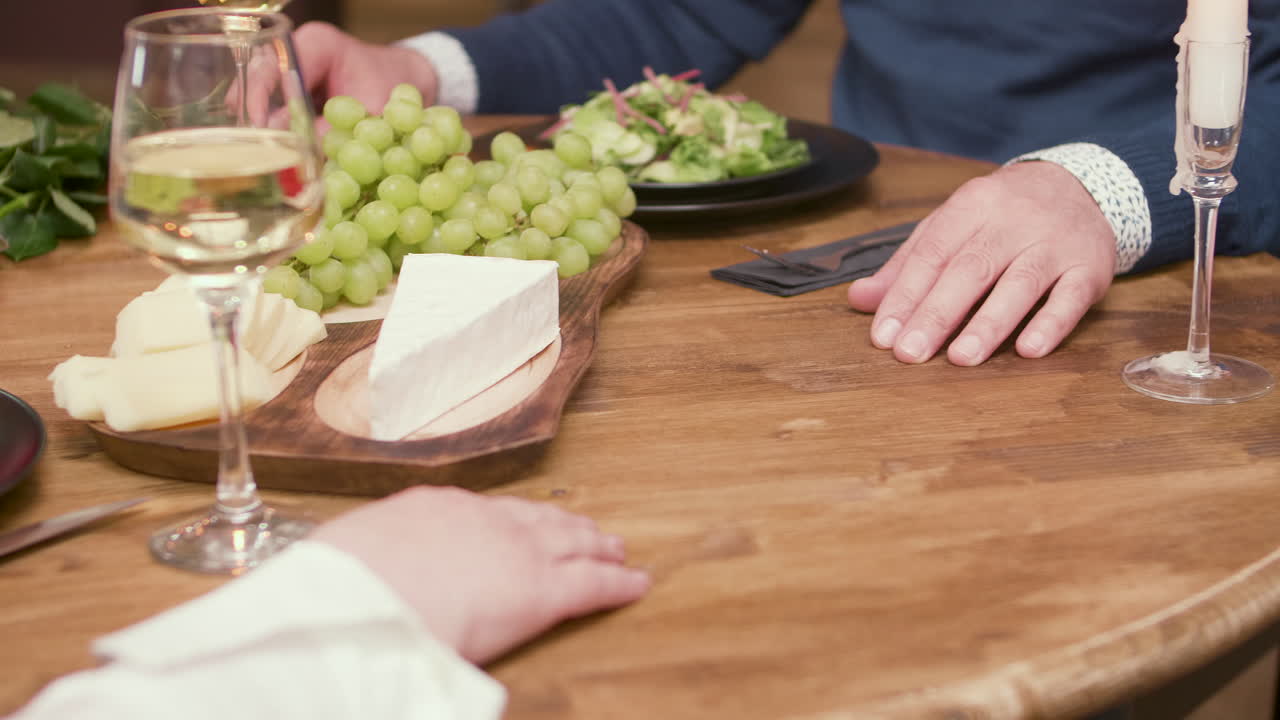 Romantic Dinner Date with Wine and Cheese