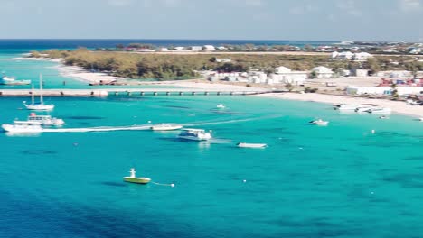 Aerial-view-of-beautiful-caribbean-island-in-winter-season