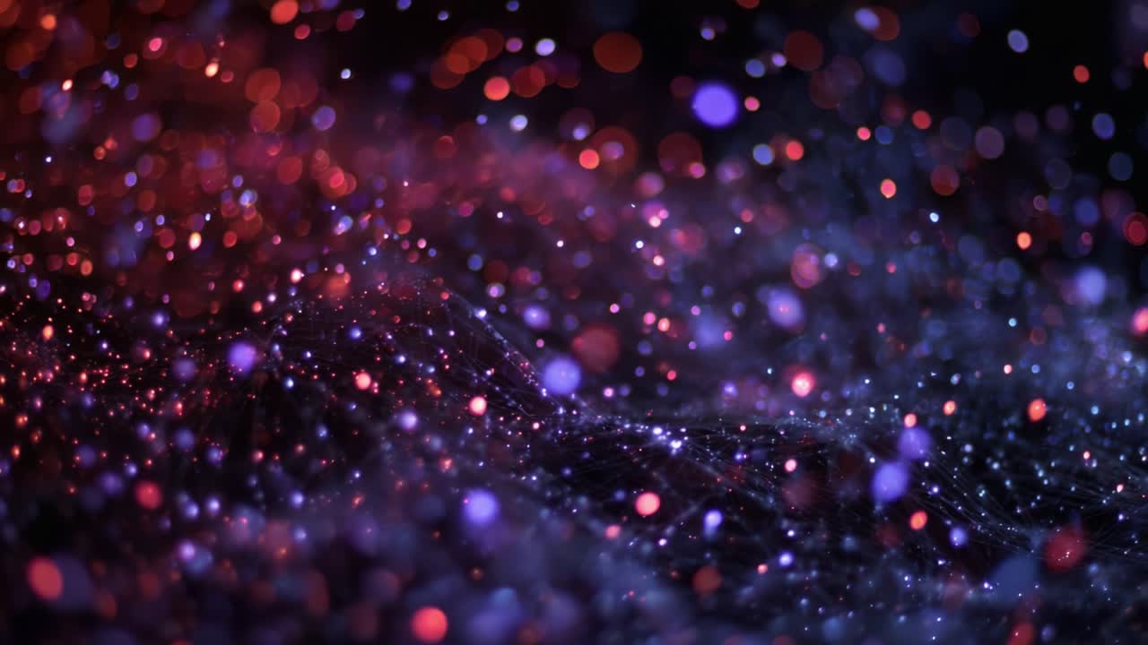 A Captivating Journey Through the Cosmos: Exploring the Vivid Colors and Dynamic Patterns of Sparkling Particles in a Universe of Light