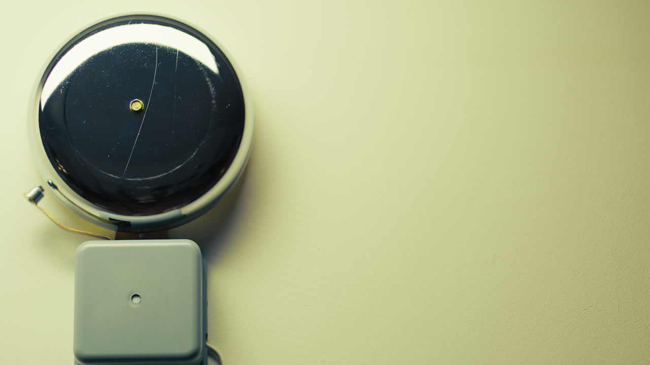 Ringing Bell At The Entrance Morning During Back To School