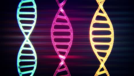 abstract shape of dna molecule animation background