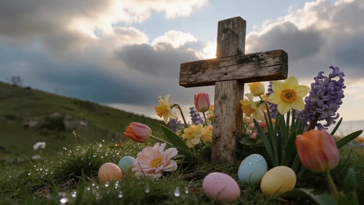 Christian Cross Worship Background