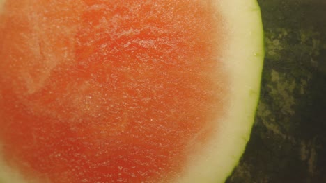 cut ends of sweet watermelon - extreme closeup shot
