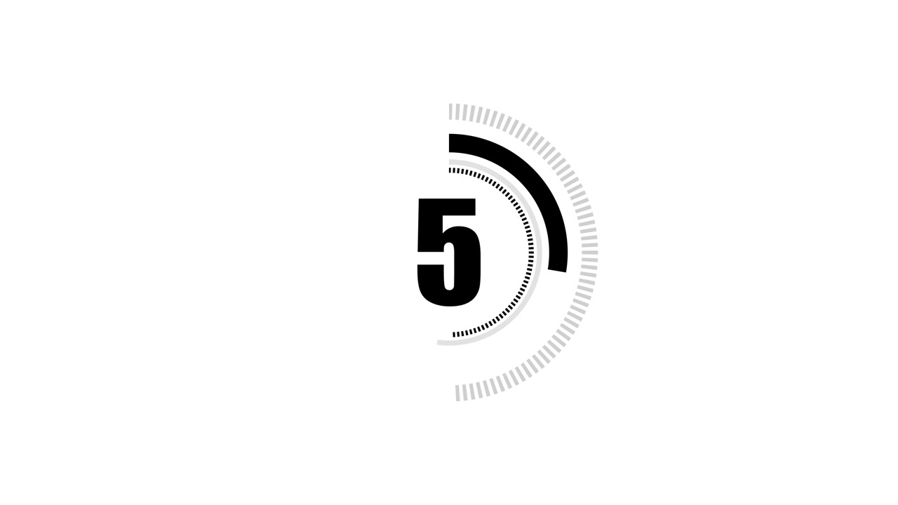 Geanimeerde digitale afteltimer van tien naar nul