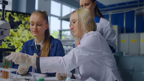 students in a science lab conducting experiments