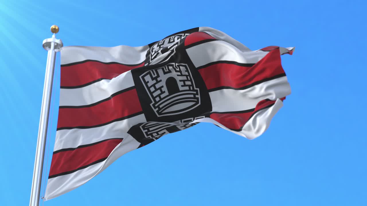 Joao Pessoa flag, Paraíba, Brazil. loop