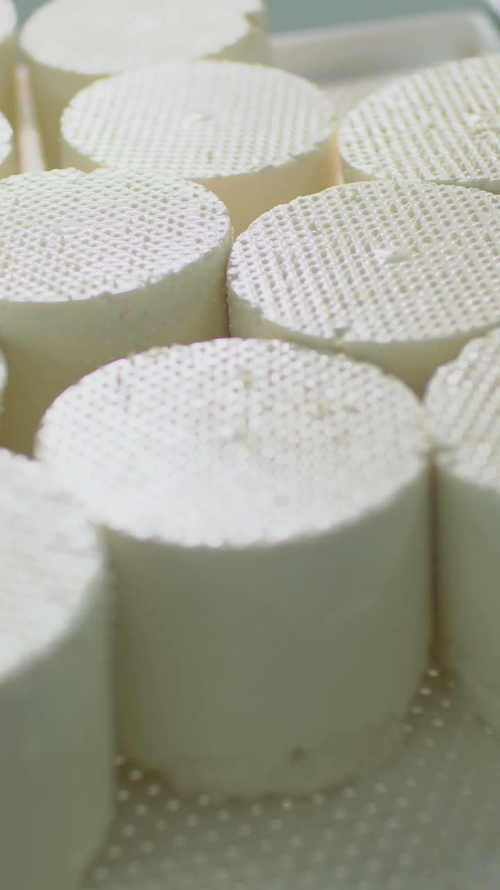 Stacked Rounds of White Cheese