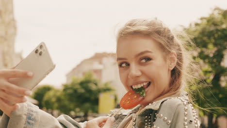 young woman enjoying a day out