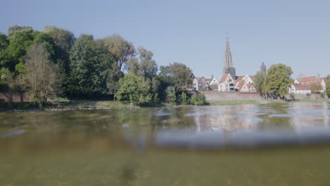 wide shot of the skyline of ulm