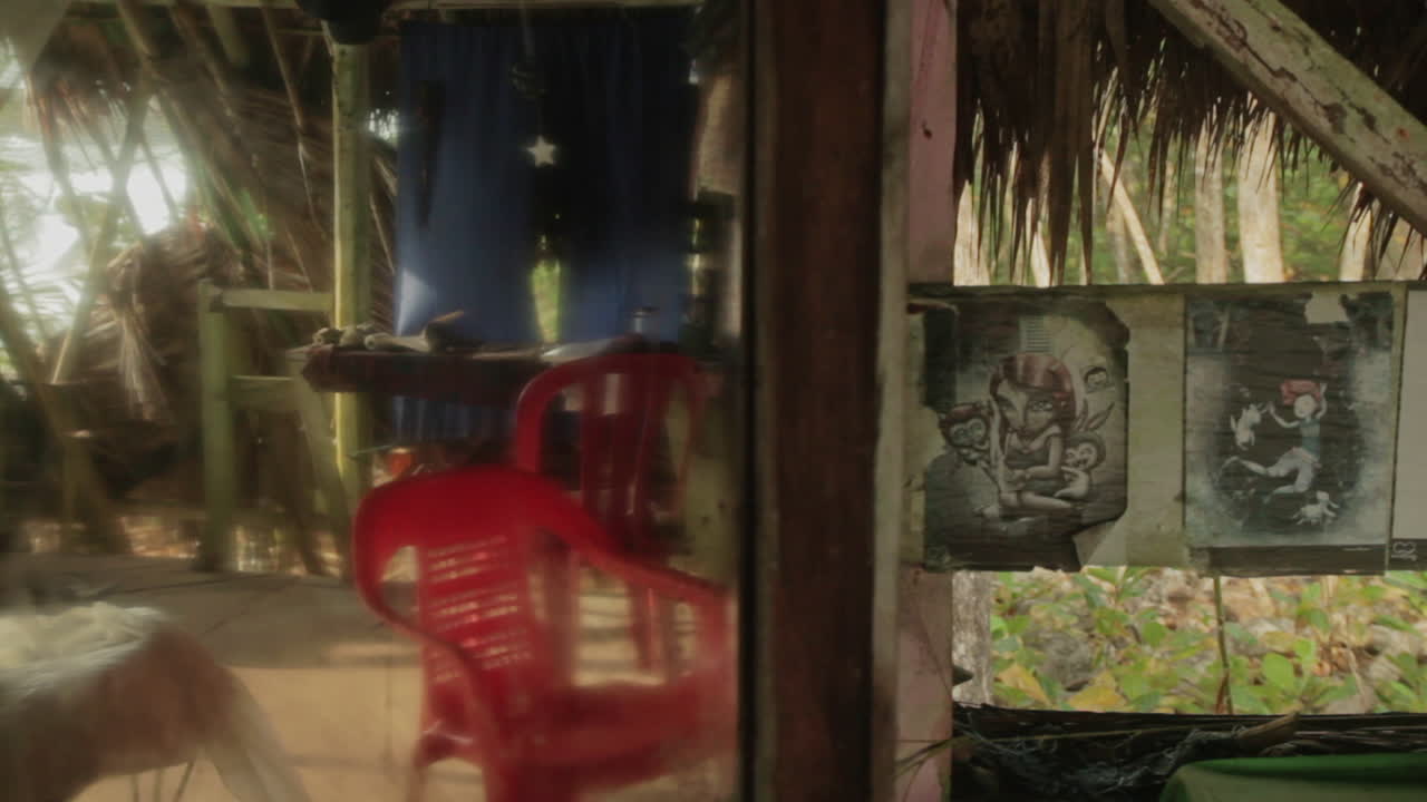 Inside an old man's hut at the Darien Gap - Colombian Caribbean coast.