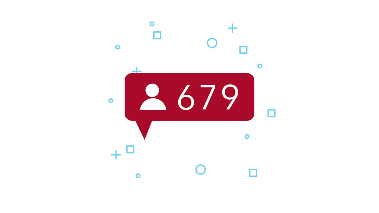 social media network followers counter in speech bubble