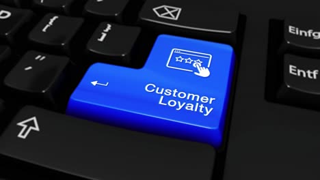 customer loyalty key on a keyboard