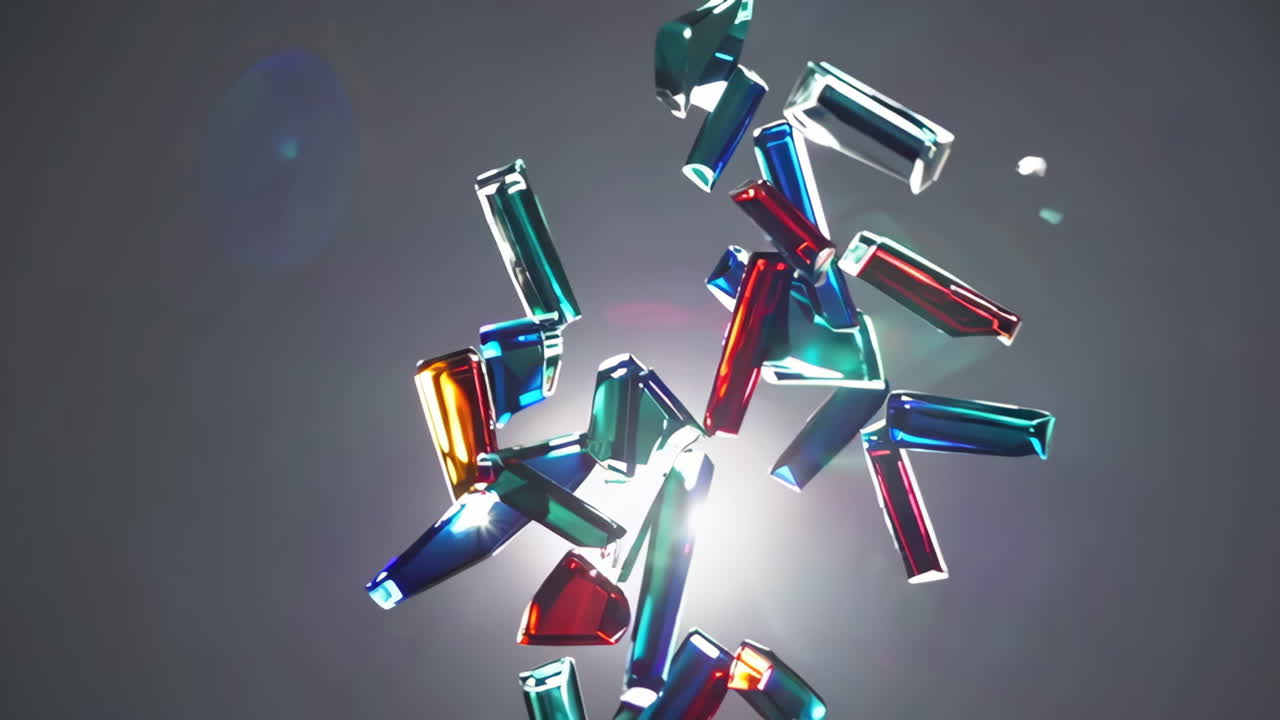 Abstrakte glasfragmenter
