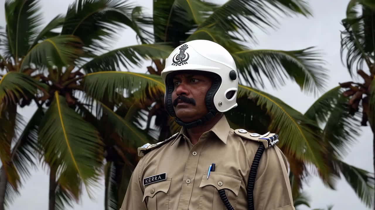 Politibetjent i Kerala, Indien