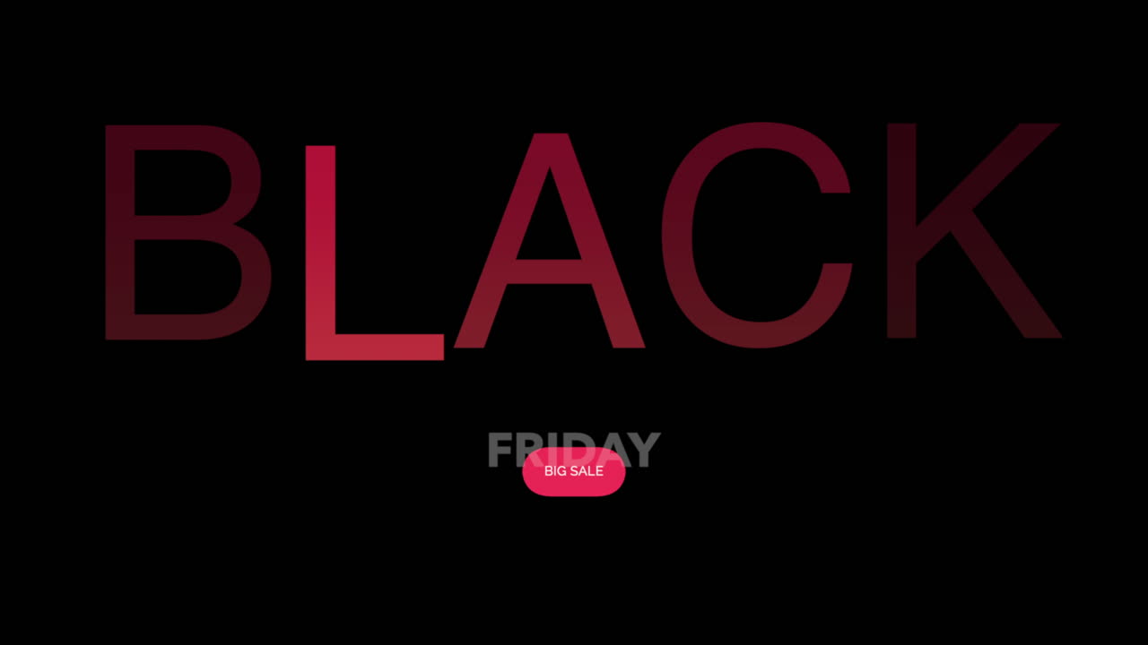 Black Friday met rode tekst op zwarte gradiënt