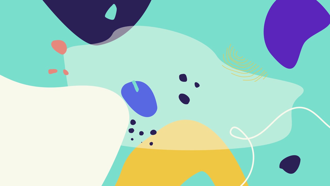 Abstract Animated Background with Colorful Organic Shapes