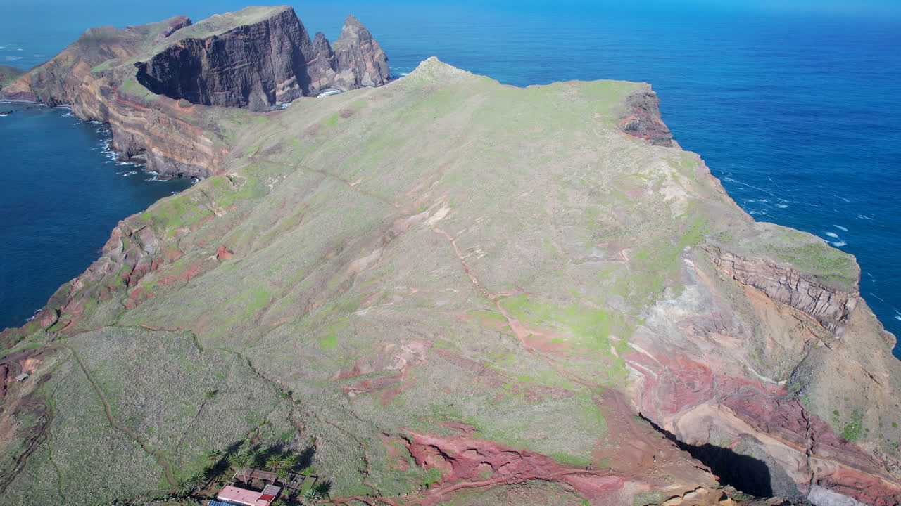 Stunning aerial footage of the volcanic peninsula of Ponta de Sao Lourenco, a nature reserve