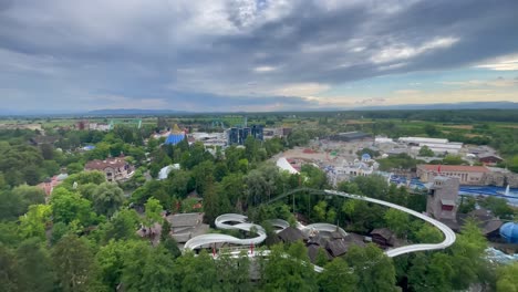 vista aérea del parque de atracciones