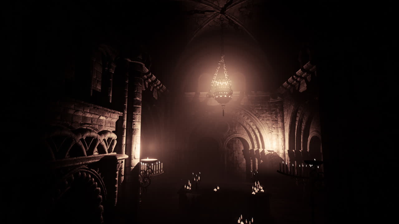 신비로운 고대 교회 내부