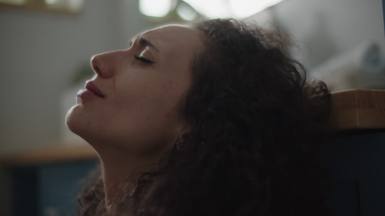 An unhappy and desperate woman, close up