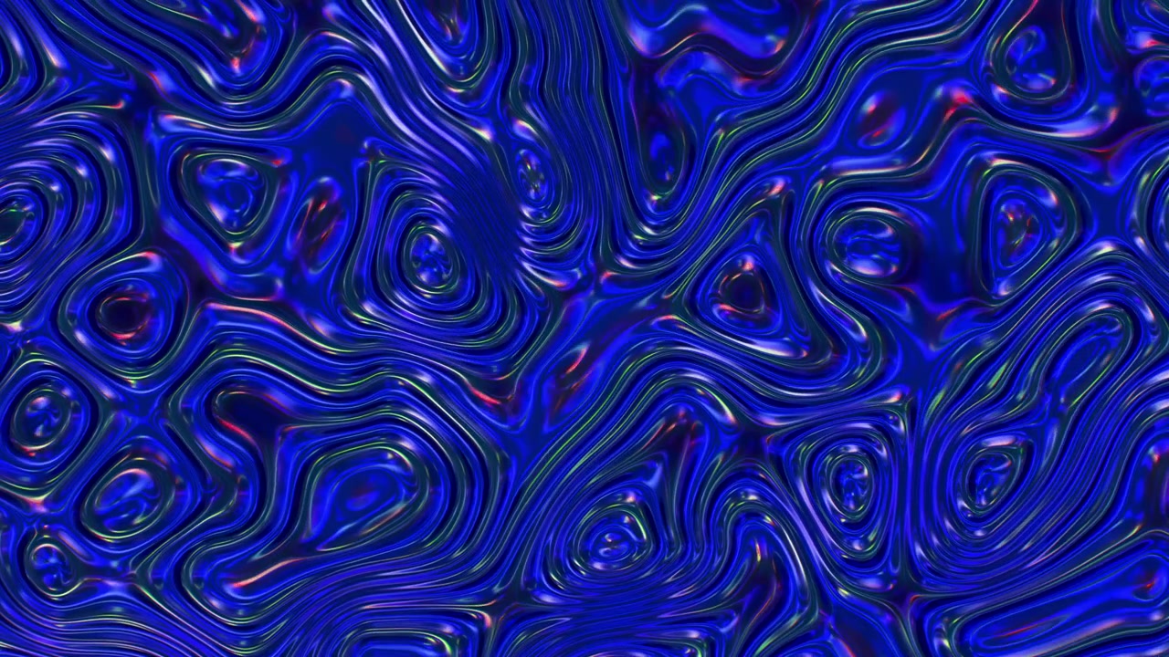 Abstract iridescent liquid metal loop background